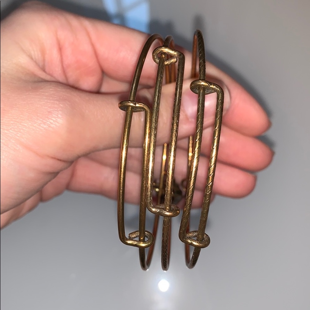 Set of 3 Alex and ani bangles with no charm
